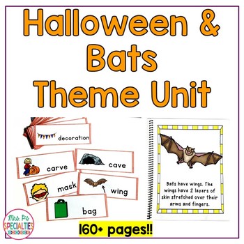 Preview of Bats & Halloween Special Education Theme Unit - Reading - Math - Language