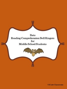 Preview of ELA Bell Ringers Non-fiction  for Middle School Students: Bats