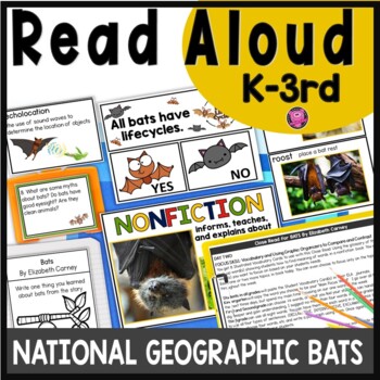 Preview of Bats Informational Read Aloud -  Nonfiction BATS - Halloween Reading Activities