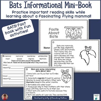 Preview of Bats Informational Text Mini-book