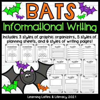 Preview of Bats Informational Writing Halloween Writing Activity October Fall Writing