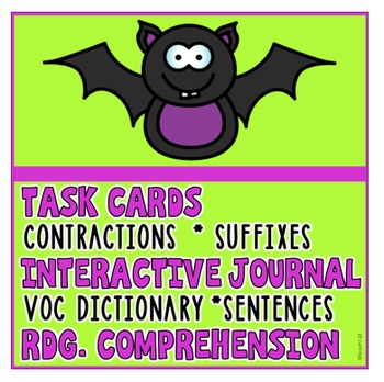 Preview of BAT Reading Comprehension Interactive Journal Task Cards