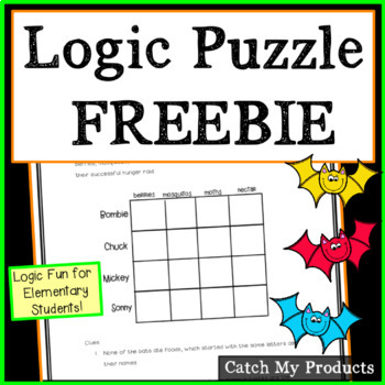 Preview of Digital Logic Puzzle for Second Grade or Print for FREE