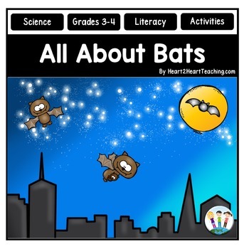 Preview of Bats Nonfiction Reading Comprehension Passages Activities for 3-4 Grade