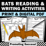 All About Bats Halloween Science Reading Comprehension Pas