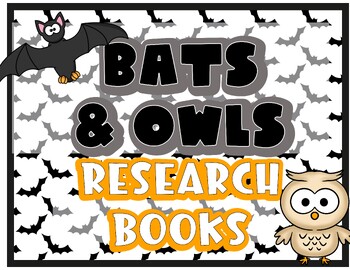 Preview of Bats & Owls Research Journal, Research Booklets, Facts Book