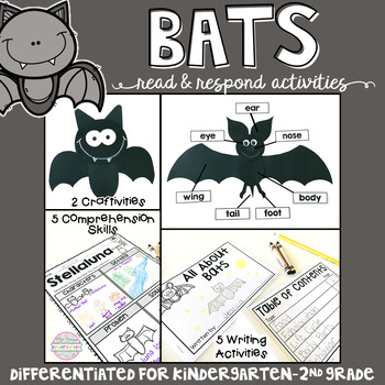 Preview of Bats: Reading Comprehension, Writing and Craftivities