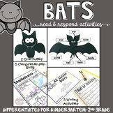 Bats: Reading Comprehension, Writing and Craftivities