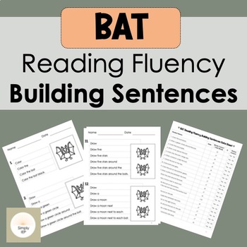 Preview of Bats Reading Fluency Sentences