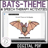 Bats Speech Therapy Activities for Language Articulation M