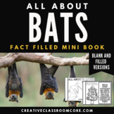 Bats Unit Animal Study Mini Book | Primary Writing Practic