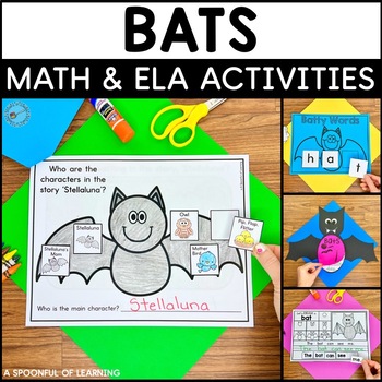 Preview of Bats Unit | All About Bats | Bats Math and Literacy Activities | Bat Crafts