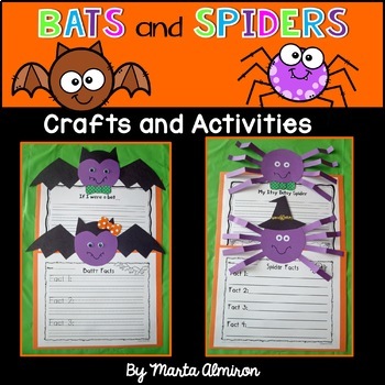 Preview of Bats and Spiders! Crafts and Activities