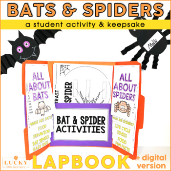 Preview of Bats and Spiders Craft | Halloween Craft | Halloween Writing Activities