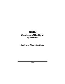 Preview of "Bats" by Joyce Milton, Study and Discussion Guide