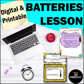Preview of Batteries Digital Notes, Activity and Slides Guided Reading Digital Lesson