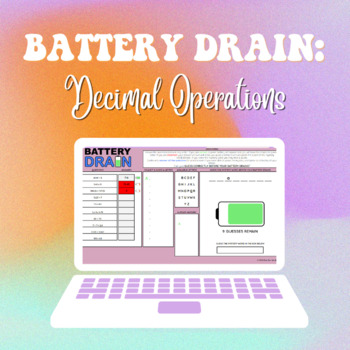 Preview of Battery Drain Activity: Decimal Operations