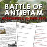 Battle of Antietam Civil War Reading Worksheets and Answer Keys