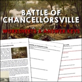 Battle of Chancellorsville Civil War Reading Worksheets an