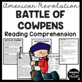 Battle of Cowpens Reading Comprehension American Revolutio