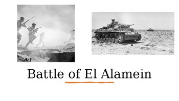 Preview of Battle of El Alamein - Presentation with Questions WW2