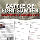 Battle of Fort Sumter Civil War Reading Worksheets and Ans