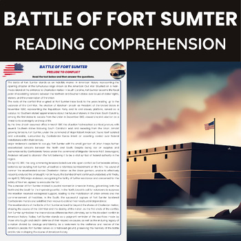 Preview of Battle of Fort Sumter Reading Comprehension | American Civil War Battles