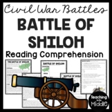 Battle of Shiloh in the Civil War Reading Comprehension Worksheet