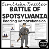 Battle of Spotsylvania in the Civil War Reading Comprehens
