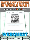 Battle of Verdun in WW1 - Webquest with Key (Google Doc Included)