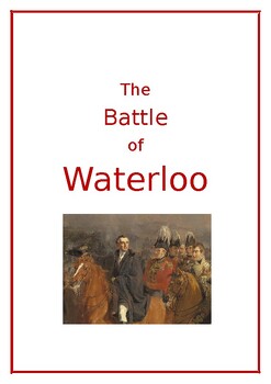 Preview of Battle of Waterloo Worksheet Activity Napoleonic Wars