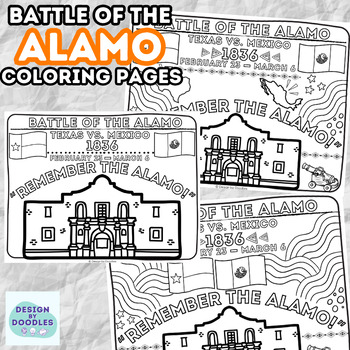 Preview of Battle of the Alamo 3 Coloring Pages - Social Studies Fun & Interactive Activity