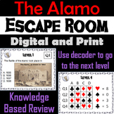 Battle of the Alamo Activity: Social Studies Escape Room (