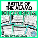 Battle of the Alamo Escape Room Stations - Reading Compreh