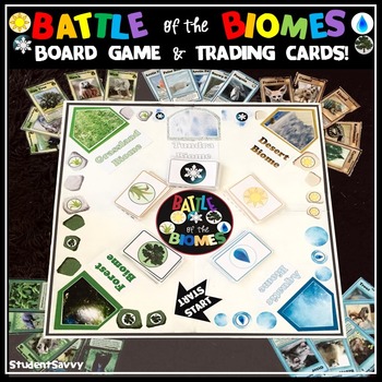 Preview of Biomes Game - Full Set | Animal Adaptations Board Game Tundra Grasslands Desert