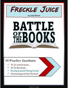 Preview of Battle of the Books + Digital Assessment - Freckle Juice by Judy Blume