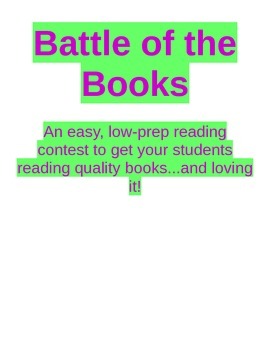 Preview of Battle of the Books! Low Prep EDITABLE Reading Contest for Grades 2-4
