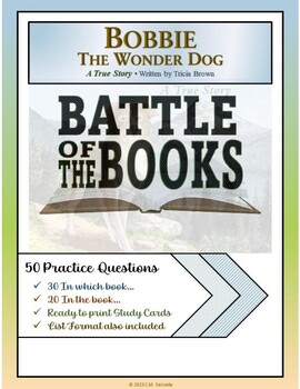 Preview of Battle of the Books Practice Questions - Bobbie the Wonder Dog by Tricia Brown