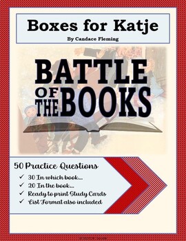 Preview of Battle of the Books Practice Questions - Boxes for Katje by Candance Fleming