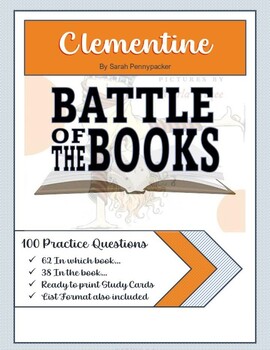 Preview of Battle of the Books Practice Questions - Clementine by Sara Pennypacker