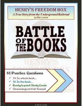 Preview of Battle of the Books Practice Questions - Henry's Freedom Box by Ellen Levine