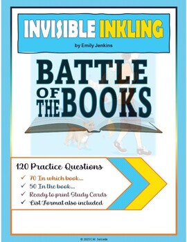 Preview of Battle of the Books Practice Questions - Invisible Inkling by Emily Jenkins