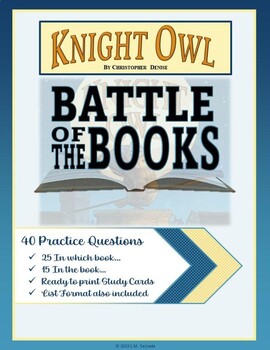 Preview of Battle of the Books Practice Questions - Knight Owl by Christopher Denise