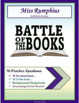 Preview of Battle of the Books Practice Questions - Miss Rumphius by Barbara Cooney