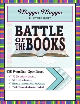 Preview of Battle of the Books Practice Questions - Muggie Maggie by Beverly Cleary