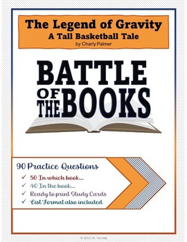 Preview of Battle of the Books Practice Questions - The Legend of Gravity by Charly Palmer
