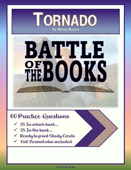 Preview of Battle of the Books Practice Questions - Tornado by Betsy Byars