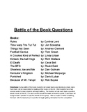 Battle of the Books Questions - 5th Grade