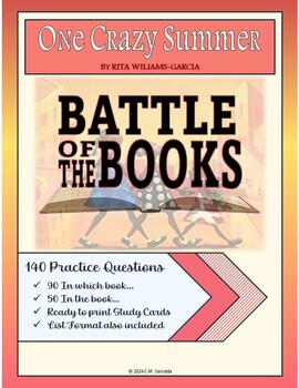 Preview of Battle of the Books Questions - One Crazy Summer by Rita Williams-Garcia