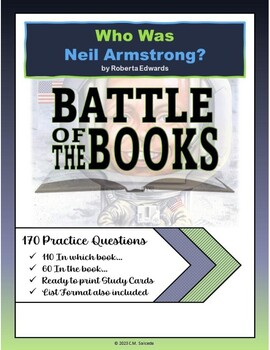 Preview of Battle of the Books Questions - Who Was Neil Armstrong? by Roberta Edwards